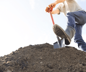 Digging Garden Soil