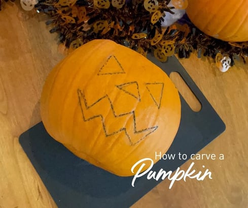 How to carve a Pumpkin- step 4 cut out face