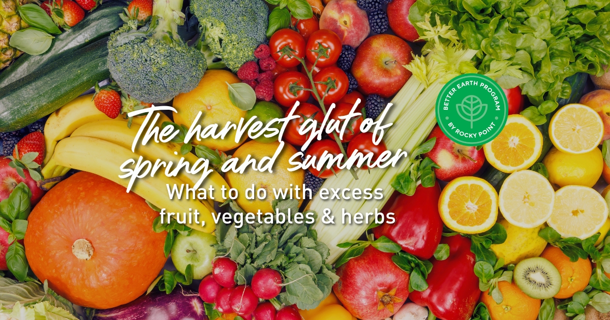 The harvest glut of spring and summer- What to do with excess  fruit, vegetables & herbs